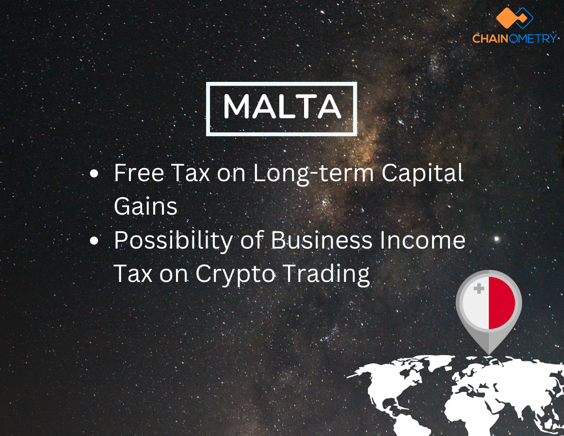 MALTA: Free Tax on Long-term Capital Gains, Possibility of Business Income Tax on Crypto Trading