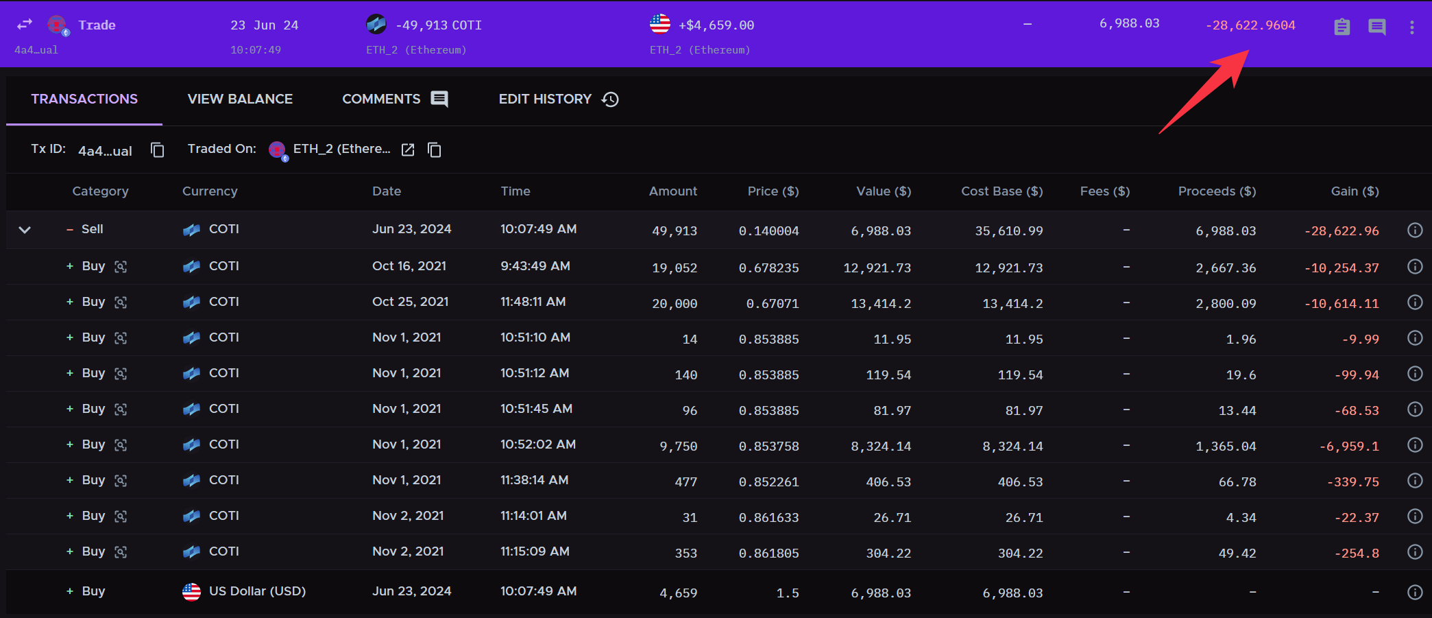 Automatic Cost Base Detection Coti Cryptotaxcalculator