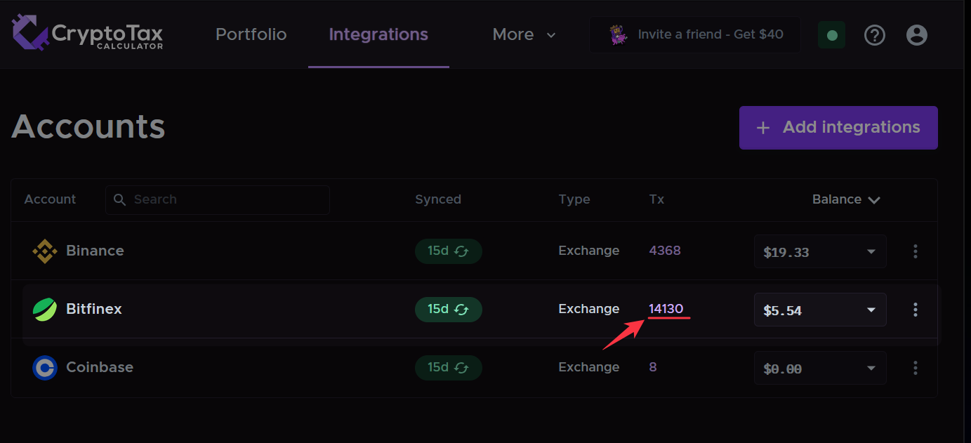 Bitfinex Transactions Cryptotaxcalculator