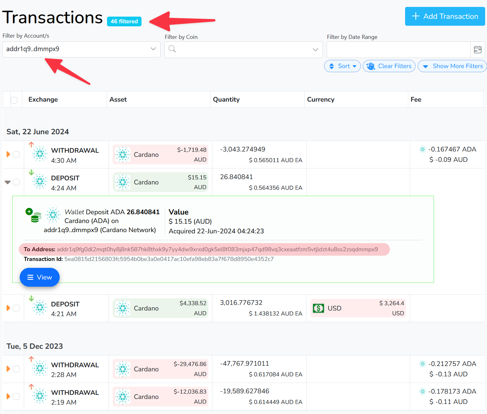 Cardano Related Addresses CHAINOMETRY 2