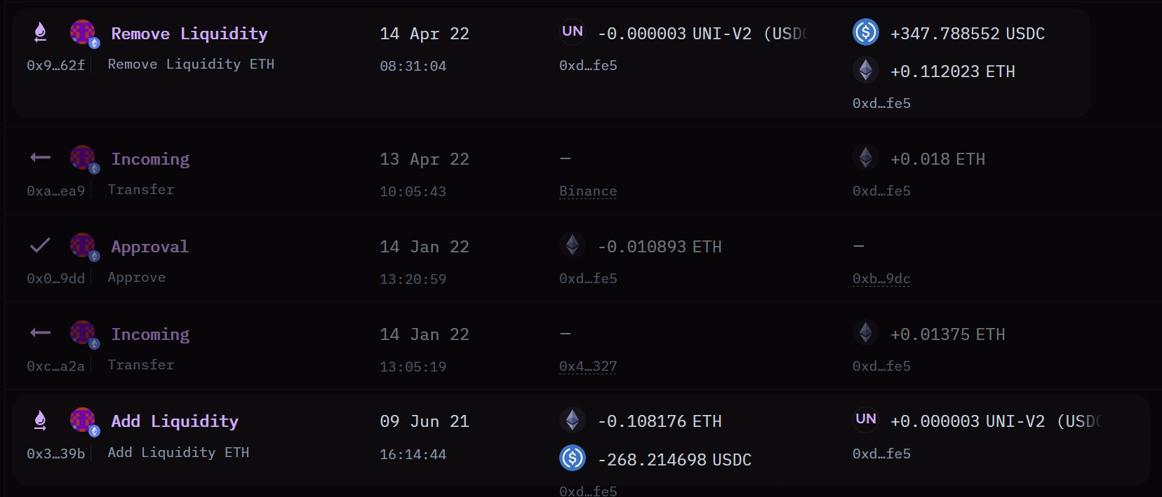 Ethereum DEX Transactions Cryptotaxcalculator