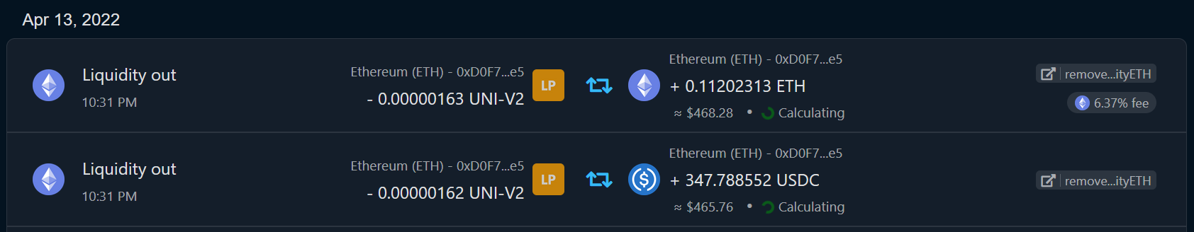 Ethereum DEX Transactions Koinly