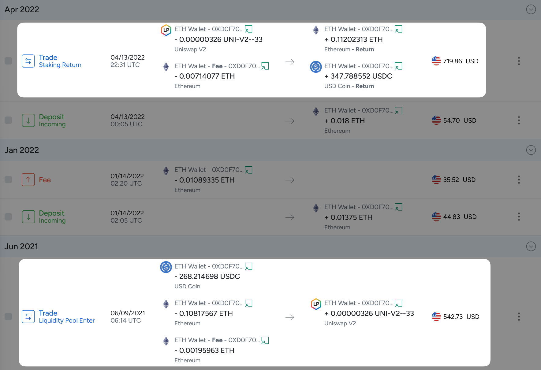 Ethereum DEX Transactions Zenledger